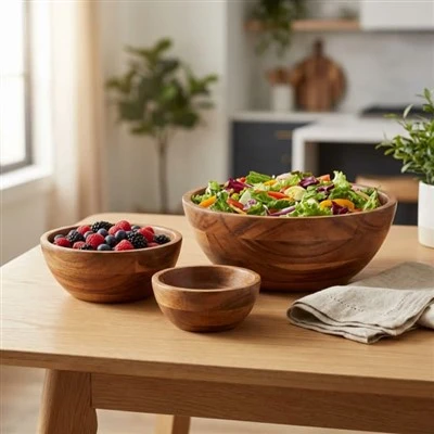 Acacia Wood Bowl Seti Ya 4